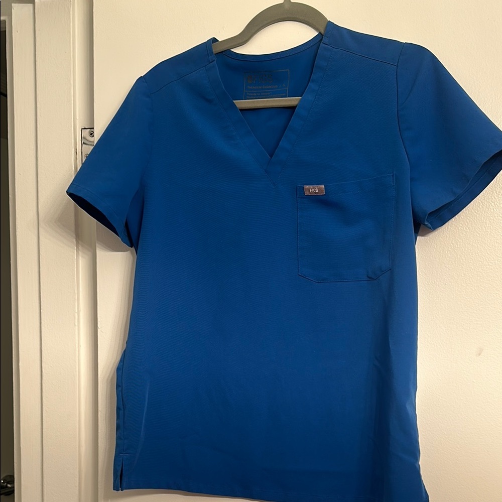 FIGS Royal Blue V-Neck Scrub Top
